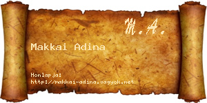 Makkai Adina névjegykártya